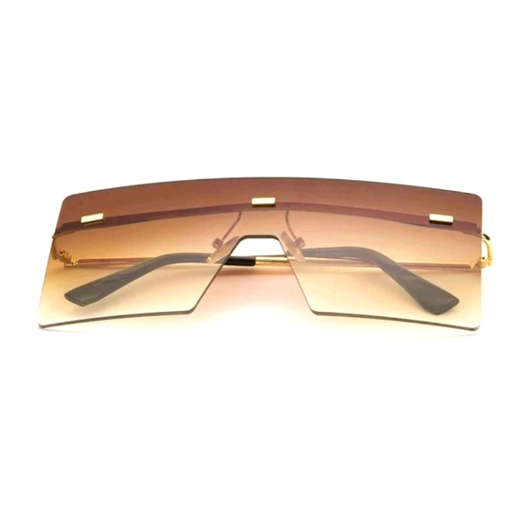 Rimless brown large sunglasses - Picture 5 of 5